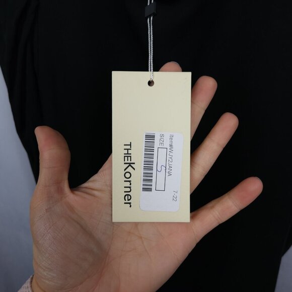 Anthropologie The Korner Black Bow-Tie Elegant Puff Sleeve Shift Dress - Small - Picture 12 of 12